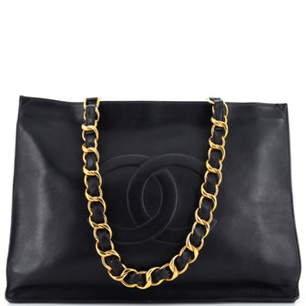 Timeless Tote Bag Black Calfskin Gold Hardware (Authentic Pre-Owned)