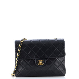 Chanel Vintage Square Classic Flap Bag Quilted Lambskin Small