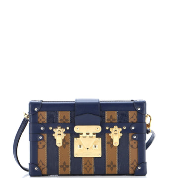 Louis Vuitton Petite Malle Handbag Monogram Canvas with Electric Epi
