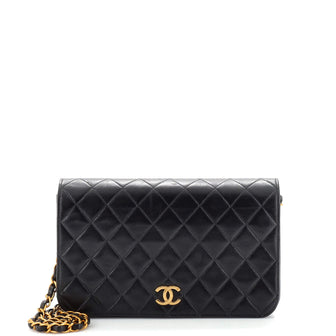 Chanel Vintage Full Flap Bag Quilted Lambskin Medium