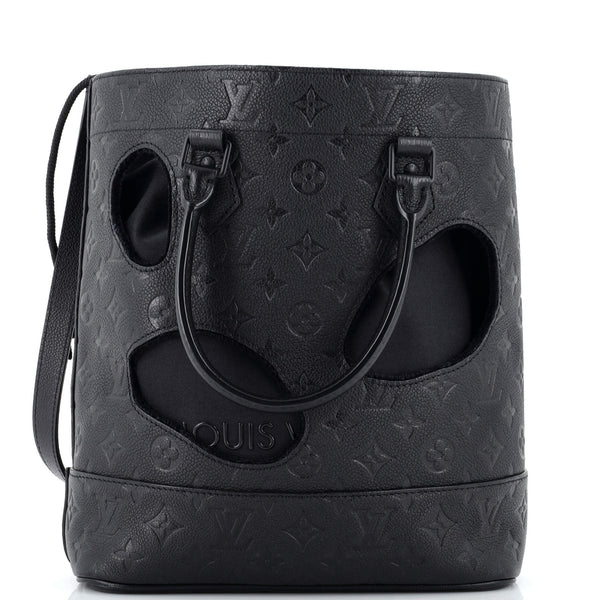 Louis+Vuitton+Rei+Kawakubo+Tote+PM+Black+Leather+Holes for sale