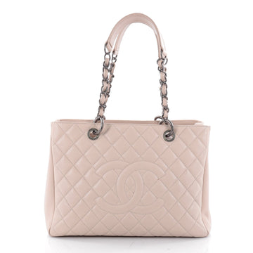 Chanel Grand Shopping Tote Quilted Caviar Neutral