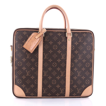 Louis Vuitton Cupertino Briefcase Monogram Canvas Brown 2369301