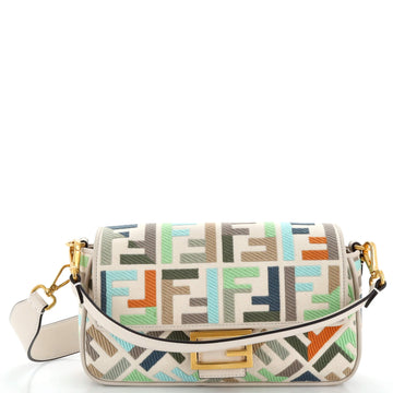 Fendi Baguette NM Bag Zucca Embroidered Canvas Medium