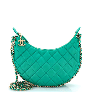 Chanel Chain Around Hook Hobo Quilted Lambskin Small