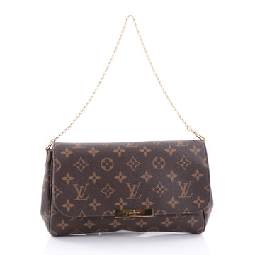 Louis Vuitton Favorite Handbag Monogram Canvas MM Brown 2370201