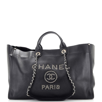 Chanel Deauville Tote Studded Caviar Large