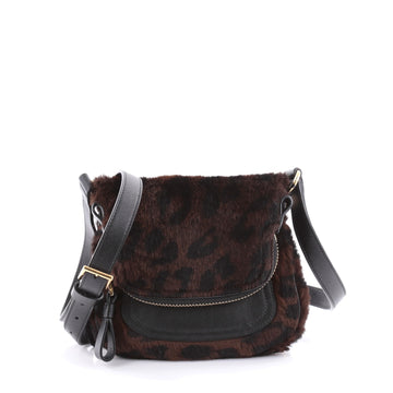 Tom Ford Jennifer Crossbody Bag Printed Calf Hair Mini Brown 2370501