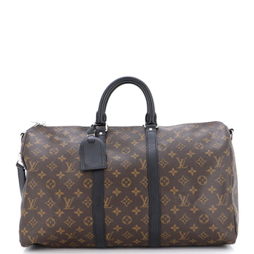 Louis Vuitton Keepall Bandouliere Bag Macassar Monogram Canvas 45