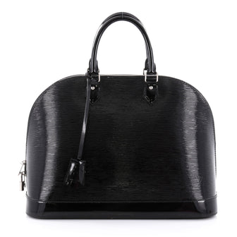 Louis Vuitton Alma Handbag Electric Epi Leather GM Black 2371701
