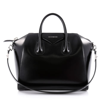 Givenchy Antigona Bag Glazed Leather Medium Black 2371703