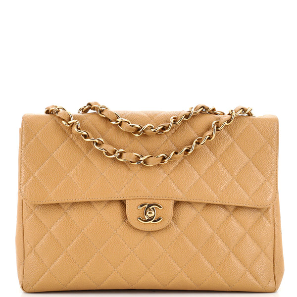 Buy Chanel Vintage Square Classic Single Flap Bag Quilted 1370806