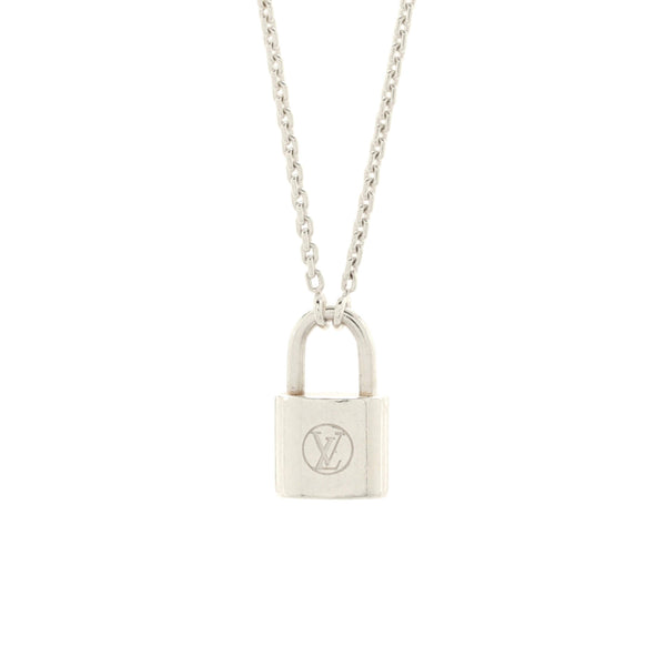 LOUIS VUITTON Sterling Silver Lockit Necklace 371439