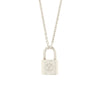 Louis Vuitton Lockit Pendant Necklace Sterling Silver Silver 2371901