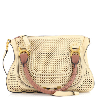 Chloe Marcie Satchel Perforated Leather Medium