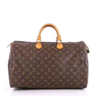 Louis Vuitton Speedy Handbag Monogram Canvas 40 Brown