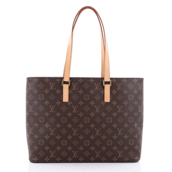 Louis Vuitton Luco Handbag Monogram Canvas Brown