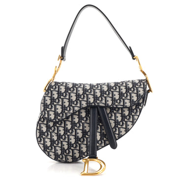 Christian Dior Saddle Handbag Oblique Canvas Medium