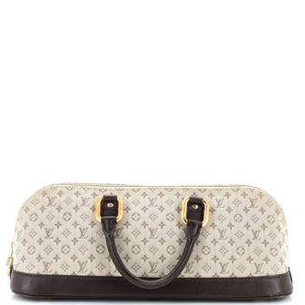 Louis Vuitton Alma Handbag Mini Lin Horizontal Neutral 2372996