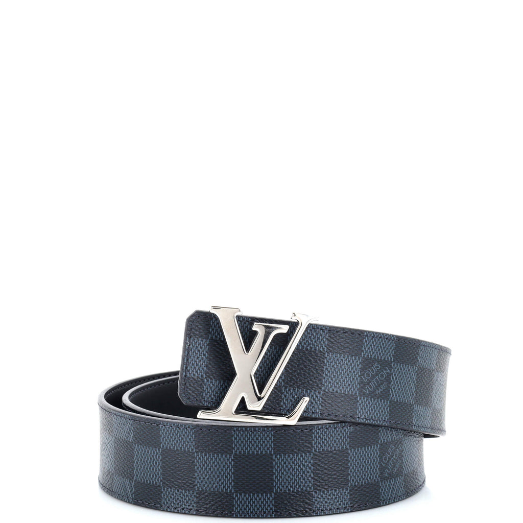 Louis Vuitton LV Initiales Reversible Belt Damier Graphite and Leather Wide  Blue 2373062