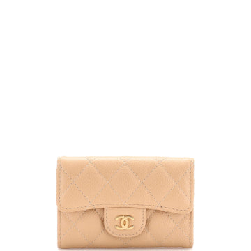 Chanel Classic Flap Card Case Quilted Caviar