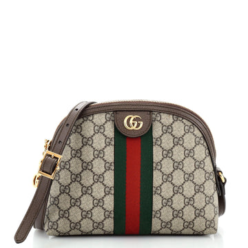 Gucci Ophidia Dome Shoulder Bag GG Coated Canvas Small