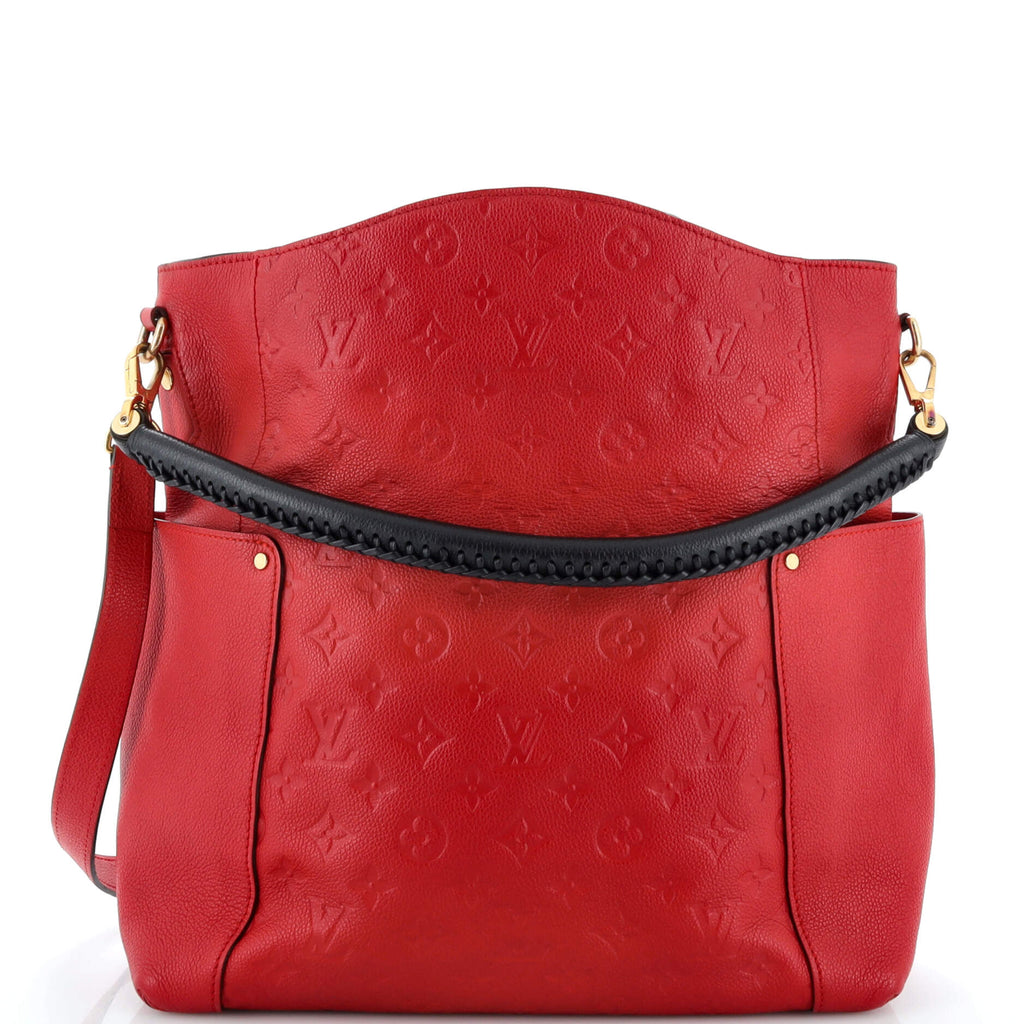 Louis Vuitton Bagatelle Hobo Monogram Empreinte Leather Red 2373541