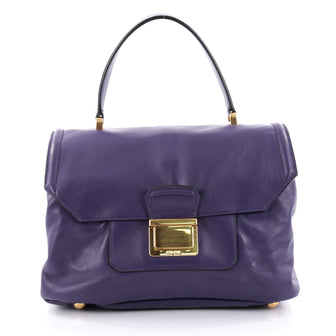 Miu Miu Convertible Flap Top Handle Bag Vitello Soft Small Purple 2373901