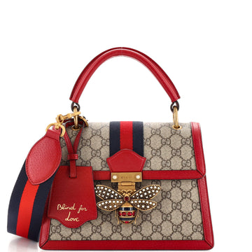 Gucci Queen Margaret Top Handle Bag GG Coated Canvas Small
