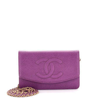 Chanel Vintage Timeless Wallet on Chain Caviar