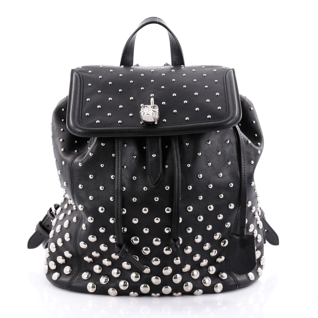 Buy Alexander McQueen Skull Padlock Backpack Studded Leather 2374201