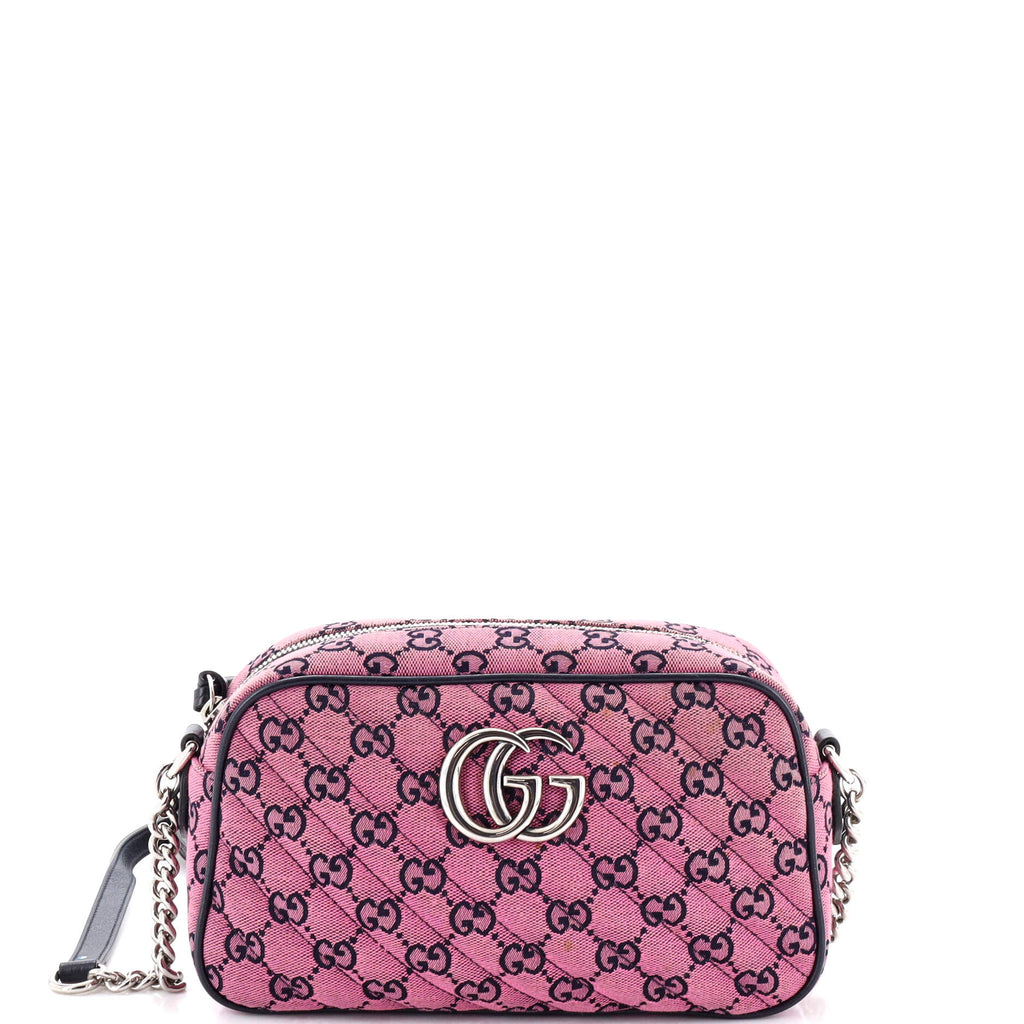Gucci GG Marmont Multicolour Small Shoulder Bag in Pink