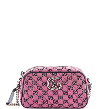 Gucci GG Marmont Shoulder Bag Multicolor Diagonal Quilted GG Canvas Small