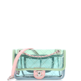 Chanel Coco Splash Flap Bag Quilted PVC With Lambskin Small Clear
