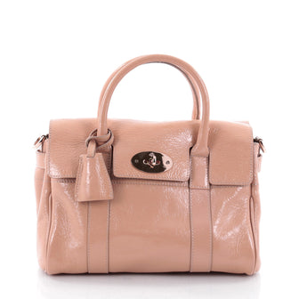 Mulberry Bayswater Convertible Satchel Patent Small Pink 2374601