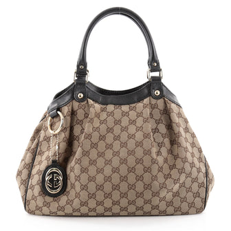 Gucci Sukey Tote GG Canvas Medium Brown 2374801