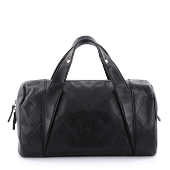 Chanel All Day Long Bowler Bag Chevron Leather Medium 2374901