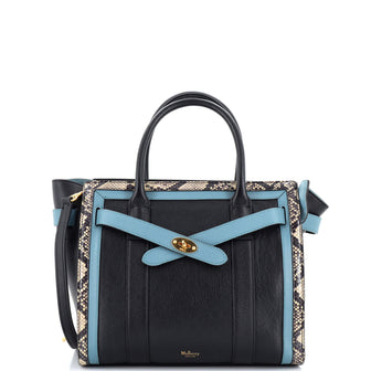 Mulberry Bayswater Zipped Tote Leather with Python Small