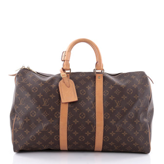 Louis Vuitton Keepall Bag Monogram Canvas 45 Brown