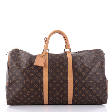 Louis Vuitton Keepall Bag Monogram Canvas 55 Brown