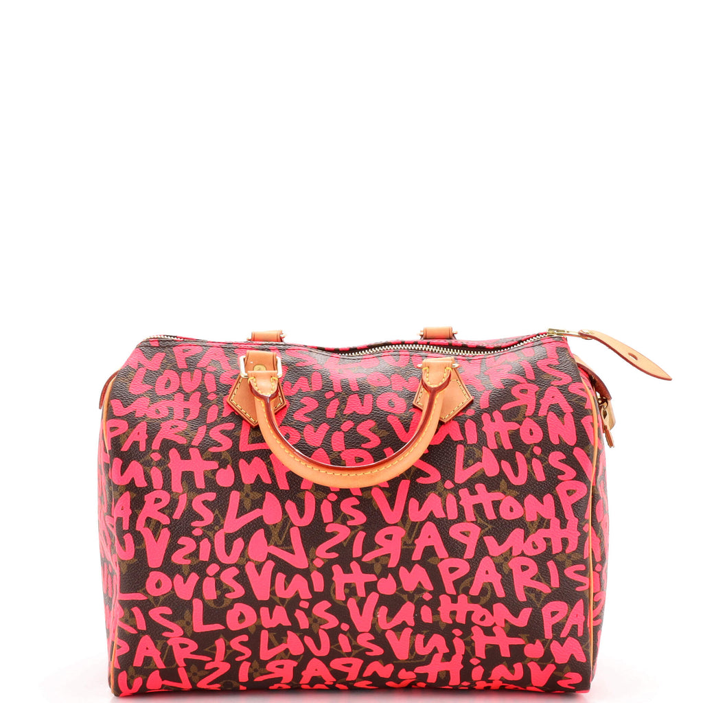 Louis Vuitton Limited Edition Monogram Graffiti Speedy 30 Bag on SALE