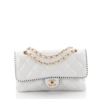 Chanel Punched Edge CC Flap Bag Quilted Lambskin Medium 2375304