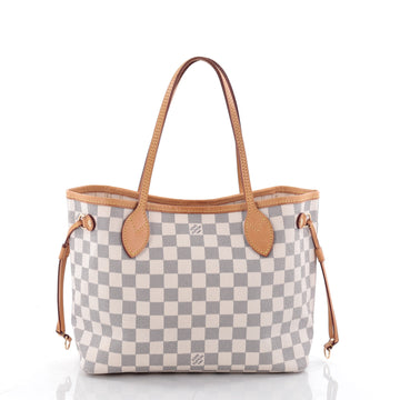 Louis Vuitton Neverfull Tote Damier PM White