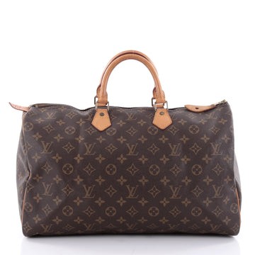 Louis Vuitton Speedy Handbag Monogram Canvas 40 Brown