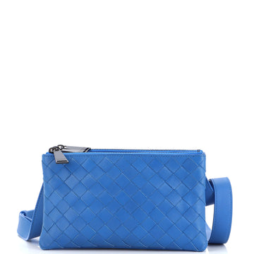 Bottega Veneta Triple Zip Messenger Intrecciato Nappa Small