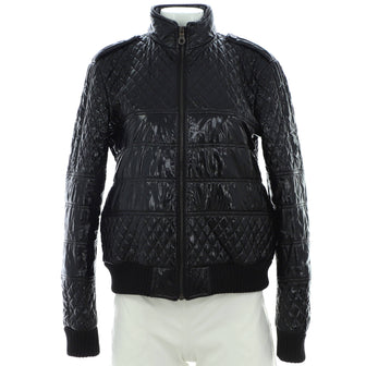 Chanel Women's Padded Zipped Jacket Quilted Nylon