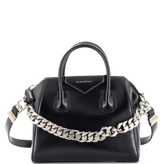 Givenchy Antigona Chain Bag Glazed Leather Small
