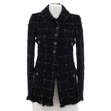 Chanel Women's Four Pocket Long Jacket Sequin Embellished Tweed