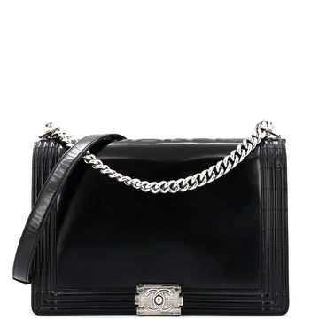Chanel Reverso Boy Flap Bag Glazed Calfskin Large