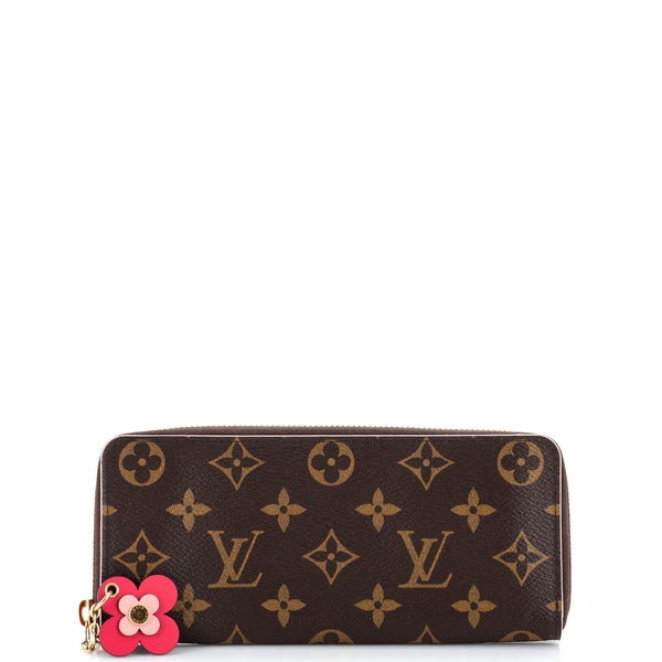 Clemence Wallet in Monogram Coated Canvas, Gold Hardware